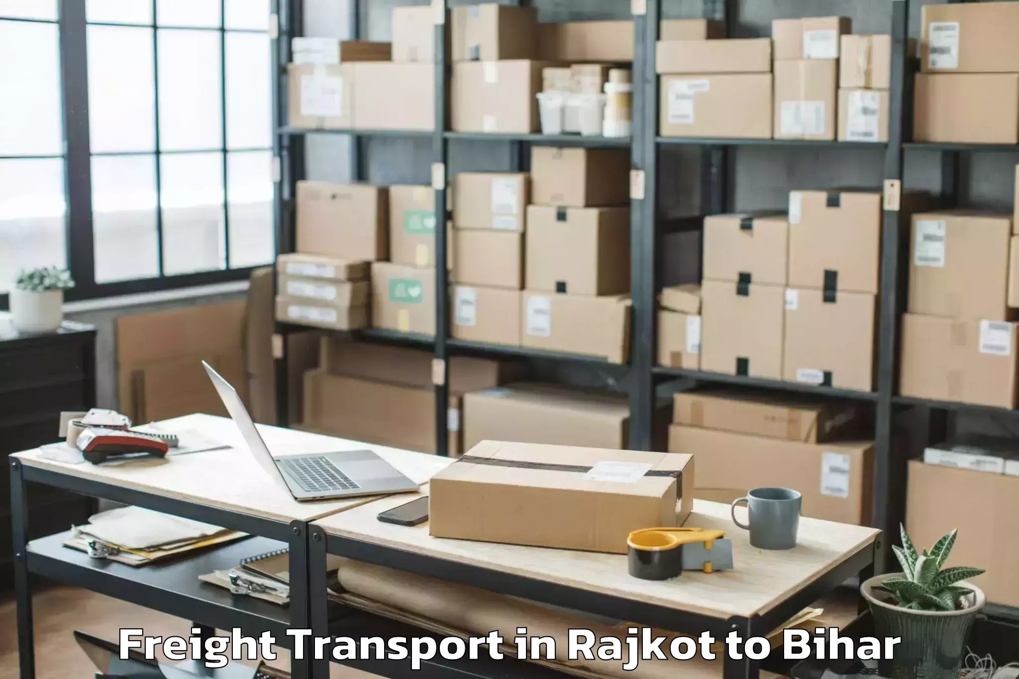 Reliable Rajkot to Sikandara Jamui Freight Transport